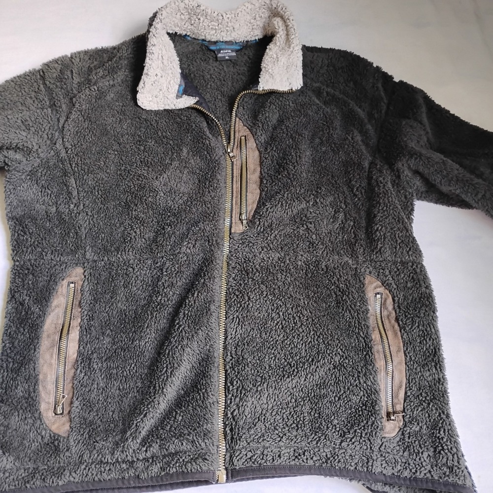 Kuhl Jacket‎ XL Womens High Pile Fleece Sherpa Full Zip Outdoor Hiking Retro